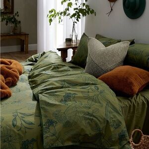 Simon Green Floral Duvet Cover